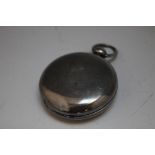 A HALLMARKED SILVER FULL HUNTER POCKET WATCH - LONDON 1822, makers mark for HB, the enamel dial with