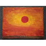 ABSTRACT SCHOOL (XX). The Sun, bearing writing verso, oil on canvas, unframed, 30.5 x 40.5 cm