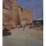 MICHAEL CRAWLEY (XX). 'Hammamet, Tunisia', watercolour, unsigned, watercolour, framed and glazed, 29