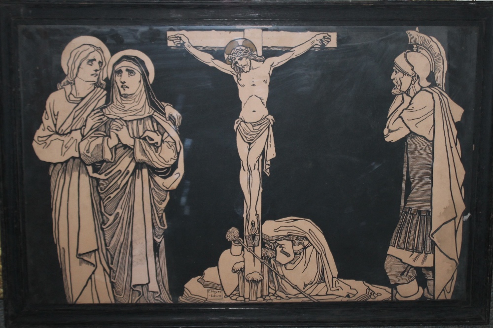THOMAS NOYES LEWIS (d.1852). Thirteen stations of the cross, mostly signed in plate in various - Image 4 of 14