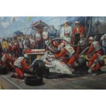 ALAN FEARNLEY (XX). 'Indycar Champions', limited edition print, signed lower right, number 136/1000,