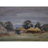 ALTER H. GOLDSMITH (c.1880-c.1930). A farmyard, signed lower right, watercolour, gilt framed and