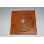 A FENG SHUI COMPASS, signed to the back of the main disc, W 17.25 cm