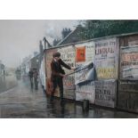 JOHN SEEREY LESTER (1945/46). Poster man, signed lower left and dated '81, pastel, framed and