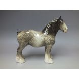 A BESWICK SHIRE HORSE IN ROCKING HORSE GREY COLOURWAY, model number 818, S/DCondition Report: