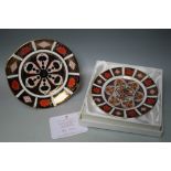 A ROYAL CROWN DERBY IMARI PATTERN BREAD AND BUTTER PLATE, printed marks to base with scratch marks