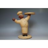 A 20TH CENTURY MARSH AND BAXTERS BUTCHER ADVERTISING FIGURE, S/D, H 31 cmCondition Report:The head