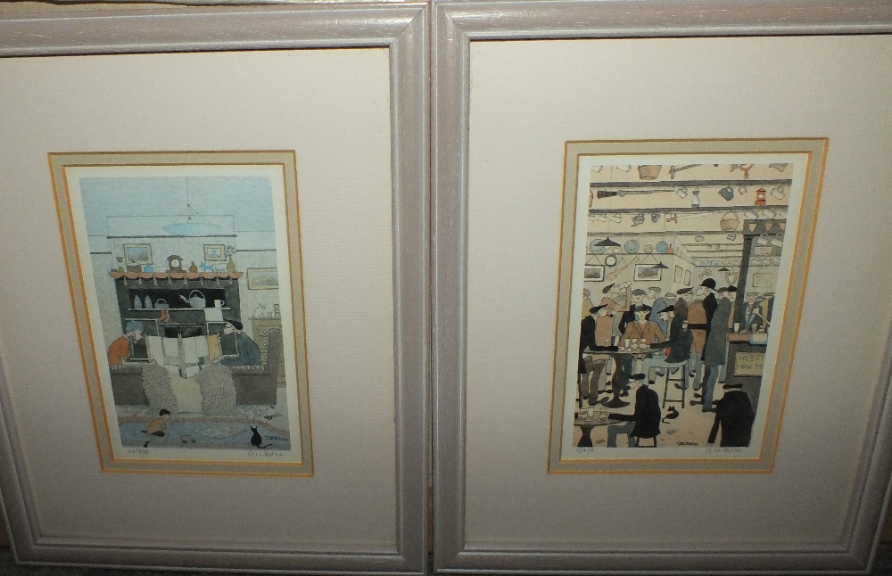 GEOFFREY WOOLSEY BIRKS (1929-1993). A set of four prints comprising a street scene with a - Image 2 of 2