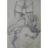 C. R. MORLOW. Figurative studies of David Bowie and three female nudes, signed and dated 1978