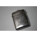 A LARGE HALLMARKED SILVER VESTA CASE BY WILLIAM HUTTON & SONS LTD - BIRMINGHAM 1905, of plain form