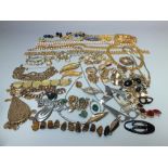A COLLECTION OF VINTAGE AND RETRO COSTUME JEWELLERY, various styles and periods to include the