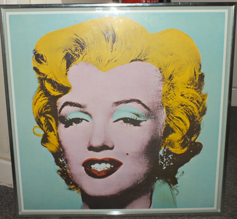 AFTER ANDY WARHOL (1928 - 1987). A study of Marilyn Monroe, coloured print on paper, framed and - Image 2 of 2