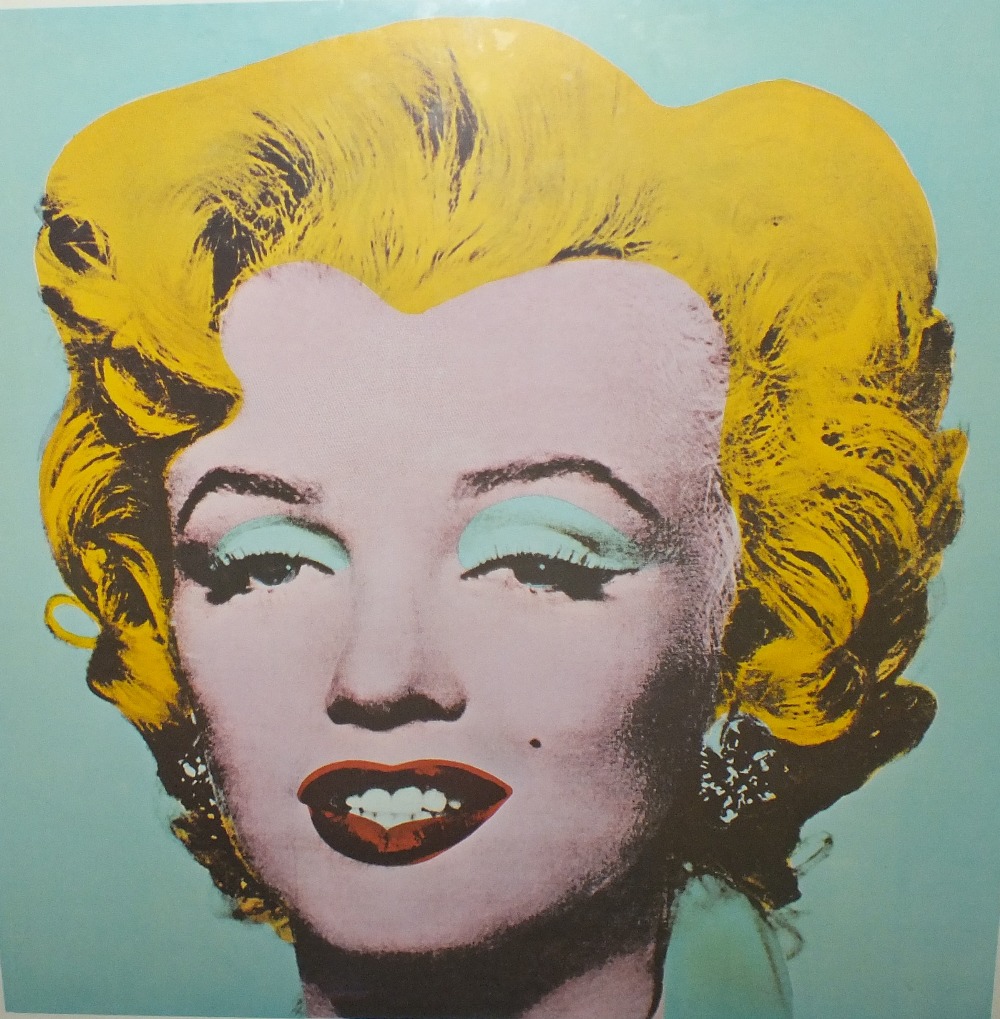 AFTER ANDY WARHOL (1928 - 1987). A study of Marilyn Monroe, coloured print on paper, framed and