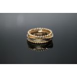 A SET OF FOUR HALLMARKED 9 CARAT YELLOW GOLD 'STACKER' RINGS, approx combined weight 6.5g, ring size