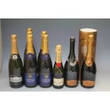 9 BOTTLES OF CHAMPAGNE TO INCLUDE 5 BOTTLES OF Y2K JEANMARIE, together with a selection of old