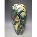 A TALL MOORCROFT 'WATER LILY' PATTERN VASE, printed and painted marks to base, H 36 cm