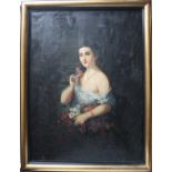 CONTINENTAL SCHOOL (XIX-XX). Portrait of a lady, oil on canvas, framed, 100 x 73 cm