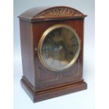 AN EARLY 20TH CENTURY DOUBLE FUSEE QUARTER STRIKE MANTEL CLOCK BY WINTERHALDER & HOFMEIER , arched