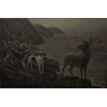 ALLEN C. SEALY (XIX-XX). A set of five lithographs 'At Bay', 'Over the Moor', 'Gone Away', '
