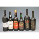 6 BOTTLES OF PORT ETC, to include 1 bottle of Gilbert's triple crown port