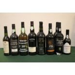 10 BOTTLES OF PORT, Marsala and Madeira consisting of 1 bottle of Fonseca Guimaraens 1987 vintage