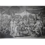 AFTER J. ZOFFANY AND R. EARLOM. 'Coloured Mordants Cock Match', unsigned, lithograph on paper,
