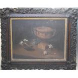 KENSINGTON SCHOOL (XX). A still life study with flowers, oil on canvas, framed, 38 x 51 cm, together