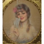 GUSTAVE BRISGAND (1867-1944). Portrait of a Lady, signed left, pastel, gilt framed and glazed, 59