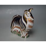 A ROYAL CROWN DERBY PAPERWEIGHT IN THE FORM OF A ROUGH COLLIE, printed marks to base, gold