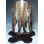 A VINTAGE DAWN MINK FUR STOLE, comprised of four pelts, together with a double pelt mink stole and a