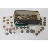 A BOX OF OLD COINS