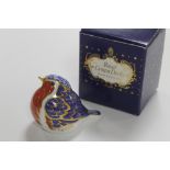 A BOXED ROYAL CROWN DERBY 'ROBIN'