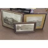 THREE FRAMED PRINTS TO INCLUDE MILITARY INTEREST (2302)