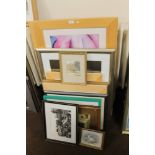 A LARGE QUANTITY OF ASSORTED PICTURES AND PRINTS TO INCLUDE MODERN EXAMPLES