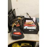 A QUANTITY OF ASSORTED TOOLS, ETC TO INCLUDE A WELDING MASK