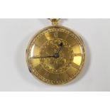 A GOLD POCKET WATCH