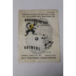 A FOOTBALL PROGRAMME FOR THE F.A. CUP SEMI FINAL 25th MARCH 1939 WOLVERHAMPTON WANDERERS v GRIMSBY