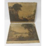 A PAIR OF MOUNTED ENGRAVINGS BY I. C. ZIEGLER, both depicting classical scenes and both A/F