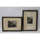 A PAIR OF FRAMED AND GLAZED DAVID LUCAS AFTER JOHN CONSTABLE PRINTS, one titled 'A mill near Brigh