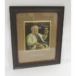 AN OAK FRAMED 'BUTLER'S ALE' ADVERTISING PRINT, depicting a gentleman raising a glass, 64 x 76 cm i