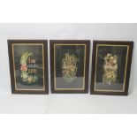 A SET OF THREE FRAMED AND GLAZED RELIGIOUS INTEREST PICTURES, two titled 'I am the bread of life'