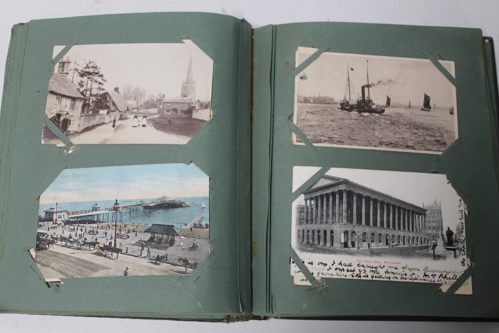 AN ALBUM OF EARLY 20TH CENTURY POSTCARDS, to include real photograph types with a nice example from - Image 4 of 4