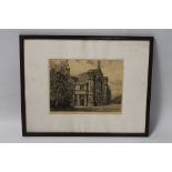 A FRAMED ENGRAVING TITLED 'THE GREAT HALL', frame size approx 44cm x 34 cm