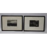 A PAIR OF FRAMED AND GLAZED DAVID LUCAS AFTER JOHN CONSTABLE ENGRAVINGS, one titled 'Stone Henge' t