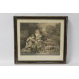 A FRAMED AND GLAZED ENGRAVING BY J W TOMKINS, titled 'Rural Employment'. Frame size approx 44cm x 4