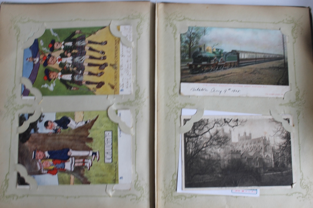 A SMALL ALBUM OF MAINLY EDWARDIAN POSTCARDS, and a box of loose later postcards - Image 3 of 5