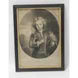 A FRAMED AND GLAZED PORTRAIT ENGRAVING, written in pen Viscount Townsend. Frame size approx 29cm x