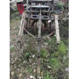 A VINTAGE AGRICULTURAL SEED DRILL