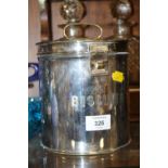 A VINTAGE SILVER PLATED BISCUIT BARREL