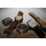 FOUR VINTAGE GENTS WRISTWATCHES